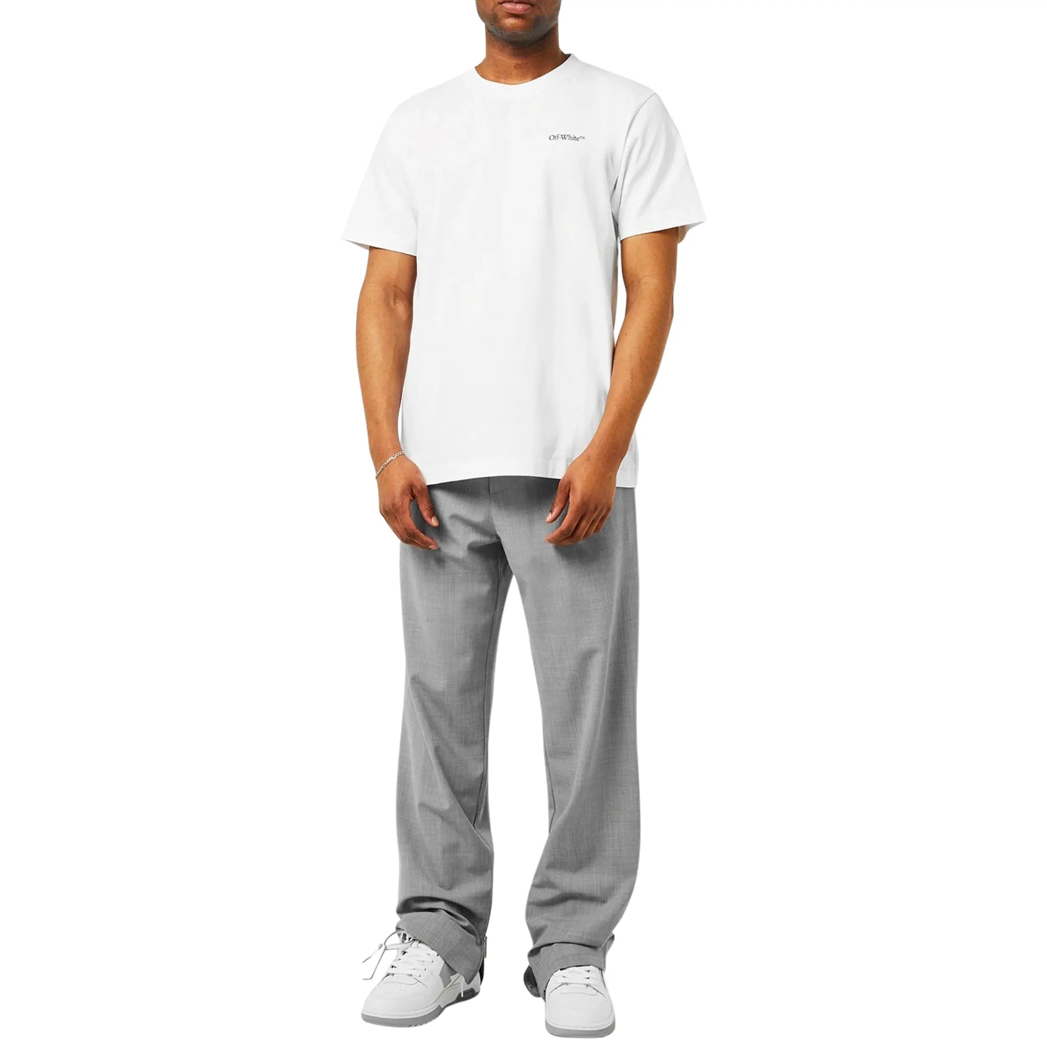 Model view of Off White Out Of Office White Grey Trainers